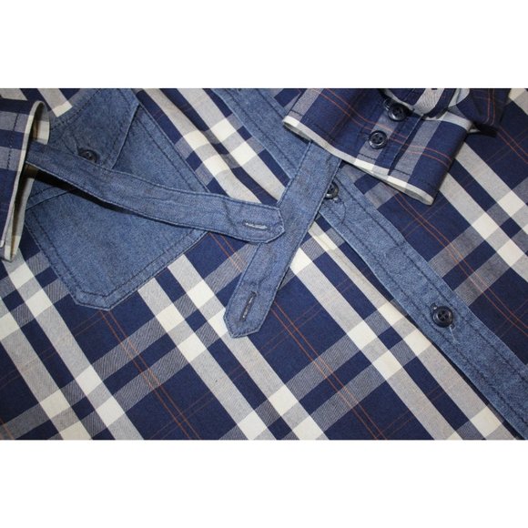 Jeans by Buffalo /Men's (Size M) casual dress button up shirt. Denim with cotton - Picture 14 of 16